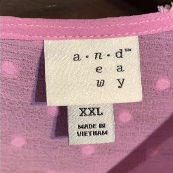 Pink ruffle sleeve top xxl - Picture 3 of 6